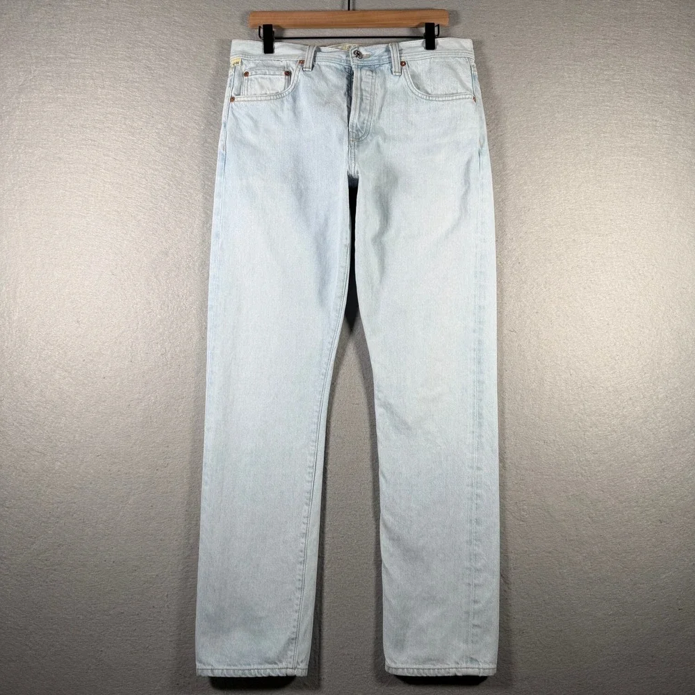 Citizens of Humanity‎ Wyatt Authentic Narrow Fit Light Wash Blue Jeans Mens 33